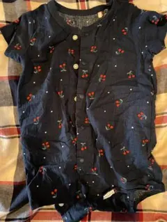 ネイビー チェリー柄 シャツ