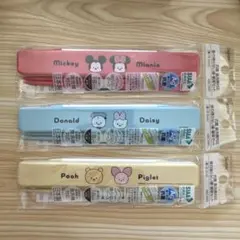 ディズニー　音の鳴らない箸・箸箱セット　スケーター　3セット　まとめ売り