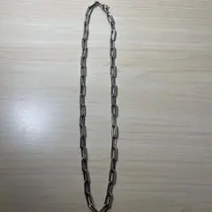シルバー ステンレススチール リンクチェーンネックレス