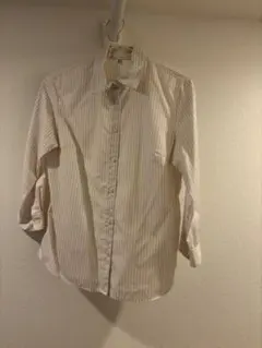 ユニクロ　ストライプ 長袖シャツ M