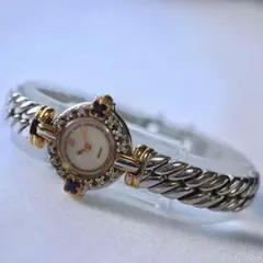 SEIKO エクセリーヌ ソーラー電波 シェル ダイヤベゼル 腕時計 1482