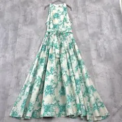 【タグ付未使用品】ZARA ザラ フレア マキシワンピース ドレス バラ XS