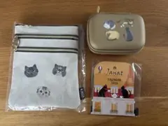カルディKALDI猫の日ガジェットケース/ポーチ/カレンダー3点セット