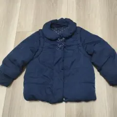 女の子　ネイビー ダウンコート 90　上着