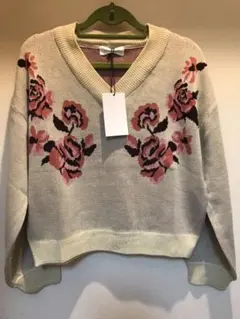 WEGO DISPARK フラワーVネックセーター