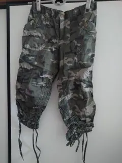 迷彩 カーゴパンツ L ドローストリング付き