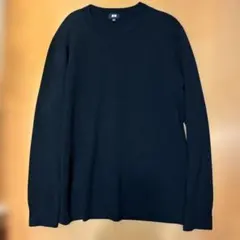 UNIQLO ミラノウォッシャブルセーター カラー　ブラックのサムネイル