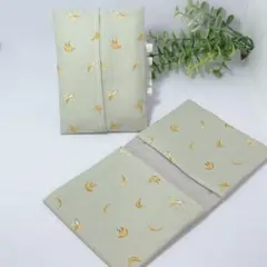 母の日プレゼント　バナナ柄 サニタリーケース ＆ポケットティッシュケースセット