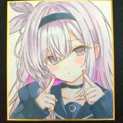 ゲ*ク様 原画色紙 ブルアカ 天童ケイ ファンアート 一点物 - メルカリ