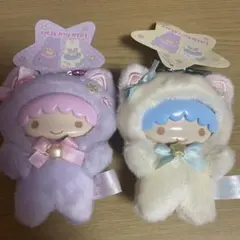 リトルツインスターズ きぐるみマスコットキーホルダー ねこ