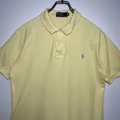 POLO　ラルフローレン　ポロシャツ　サイズL　ワンポイント　刺繍　ロゴ　古着