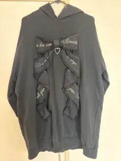 LIZLISA ビッグプルオーバーパーカー ブラックのサムネイル