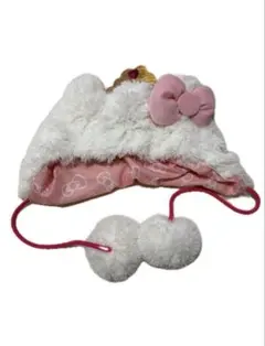 キティーちゃん帽子 ホワイト ユニバ