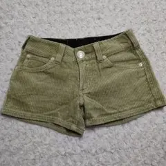 Lee オリーブグリーン コーデュロイショートパンツ XS
