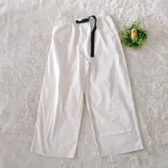 無印良品 L 白 イージーワイドパンツ ウエストゴム　シンプル　カジュアル