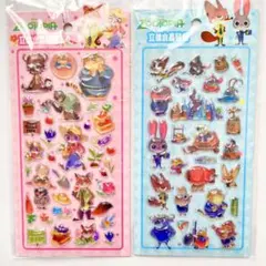 ぷっくりシール　ボンボンドロップシール　ズートピア　2枚セット　海外ライセンス品