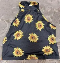 SHEIN ひまわり柄 ノースリーブタンクトップ 134/9Y