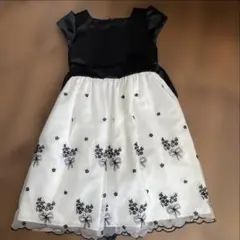 子供用 ドレス ブラック ホワイトのサムネイル