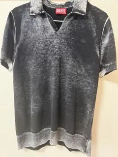 DIESEL ニットポロシャツ ブラック系