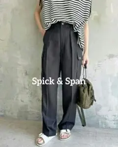 ✨美品✨ Spick & Span　ウォッシャブルツイルカーゴパンツ　ブラック