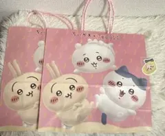 ちいかわ×東京ばな奈 紙袋 2枚・うさぎシール　セット