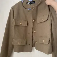 ZARA ノーカラージャケット