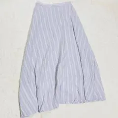 earth music&ecology ストライプスカート ロング フレア M