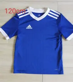 adidas 青 ストライプ シャツ 120cm
