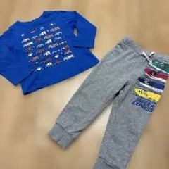 GARAGE 車両プリント ロンTとパンツセット 100cm