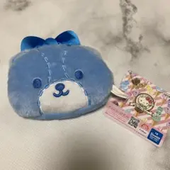 タイニーチャム ショップバッグ風フェイスポーチ付きエコバッグ 水色