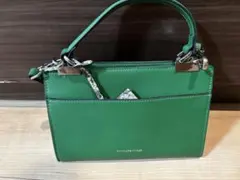グリーン レザー ミニショルダーバッグ