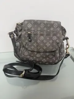 【美品】russet ラシット　グレー モノグラム ショルダーバッグ