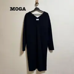 美品 MOGA スウェットワンピース Vネック ウール混のサムネイル
