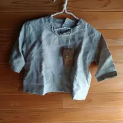 新品コイルco;illキッズ　リネン100% グレー 8分袖シャツ