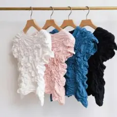 Sea room lynn cottonシャーリングトップス