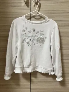 メゾピアノ 長袖カットソー 120 ホワイト