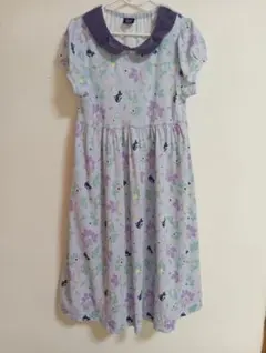 ANNA SUI 半袖 ワンピース 猫 花柄のサムネイル