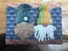 クリスマスサンタ　ハンドメイド　ノーム　トムテ　2個セット　オーナメント
