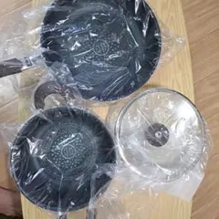 【新品】ダイヤモンドコート フライパン 鍋 ガラス蓋セットのサムネイル