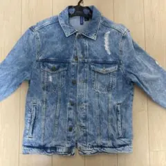 美品】コットンブルー 大人気定番綿100％シンプルカジュアル万能長袖G 