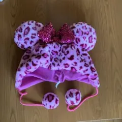 ディズニーランド・シーファンキャップ　ピンク　豹柄