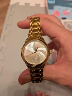 美品) Rochas ゴールド レーディス時計