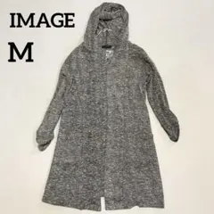 美品✨️IMAGE フード付きロングカーディガン オープンフロント 羽織