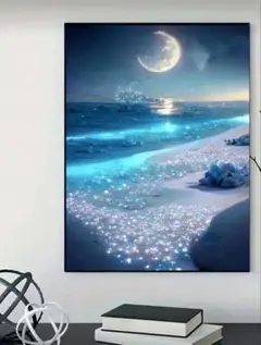 オーシャンナイトビーチ　30×40 ダイヤモンドアートキット