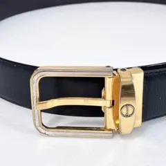 dunhill ダンヒル ベルト　リバーシブル　dロゴ ブラック　ダークブラウン