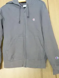 古着　Champion グレー　 ジップアップパーカー M