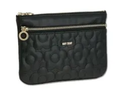 未開封　マリークワント　キルトフォームデイジー 2ファスナーポーチ（ブラック）
