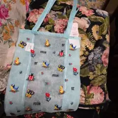 ブリジットタナカ　エコバッグ薄いブルー(水色)抽選販売品　本日中値下