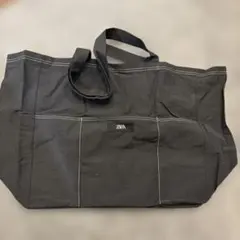 ZARA ブラック トートバッグ XLサイズ　エコバッグ　新品
