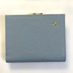 【新品未使用品】皇居限定 がま口二つ折り財布 水色 菊紋 ライトブルー 箱付